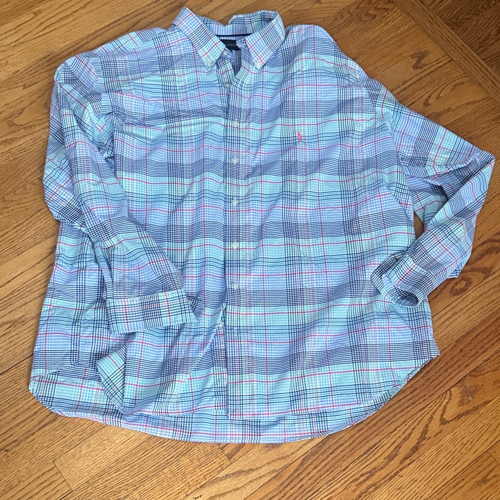 Polo Ralph Lauren Light Blue Plaid Shirt